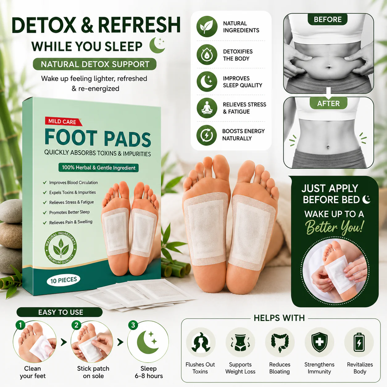 Fitpick™ Premium Detox Foot Patches (Pack of 10) – Buy 1 Get 1 Free